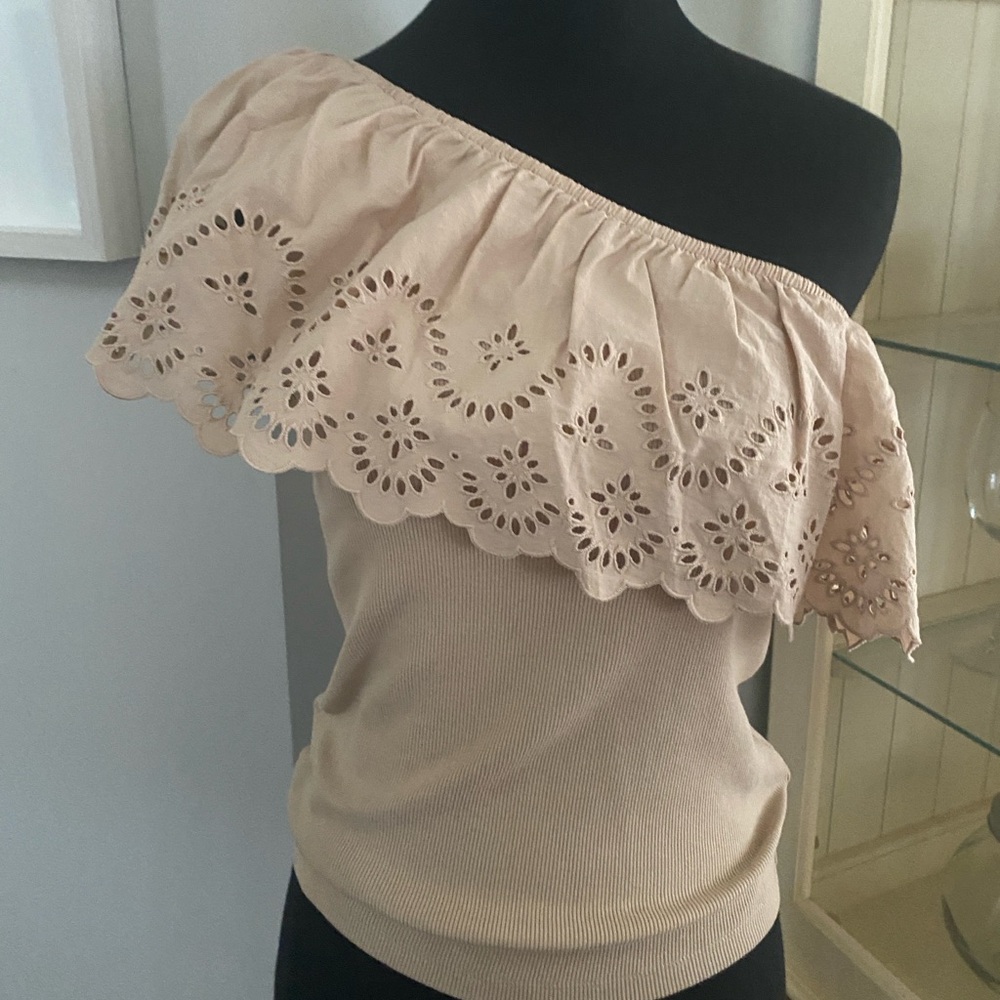 Old Navy Off-Shoulder Eyelet Tank Top